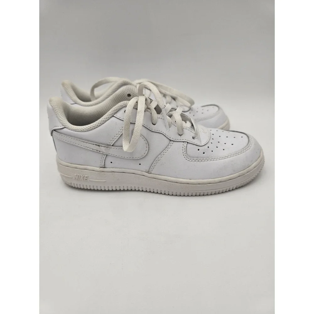 Nike Air Force 1 LE All White Low Top Sneakers Kids Youth Shoes DH2925-111 Sz 3Y